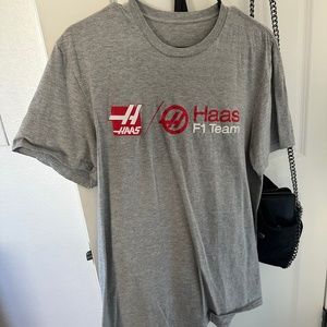 Haas F1 Screen Printed Tagless Shirt